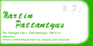 martin pattantyus business card